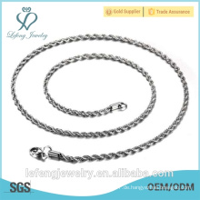 Edelstahl Material Großhandel Silber gefüllt Twisted Halskette Kette, SilverChoker Halskette